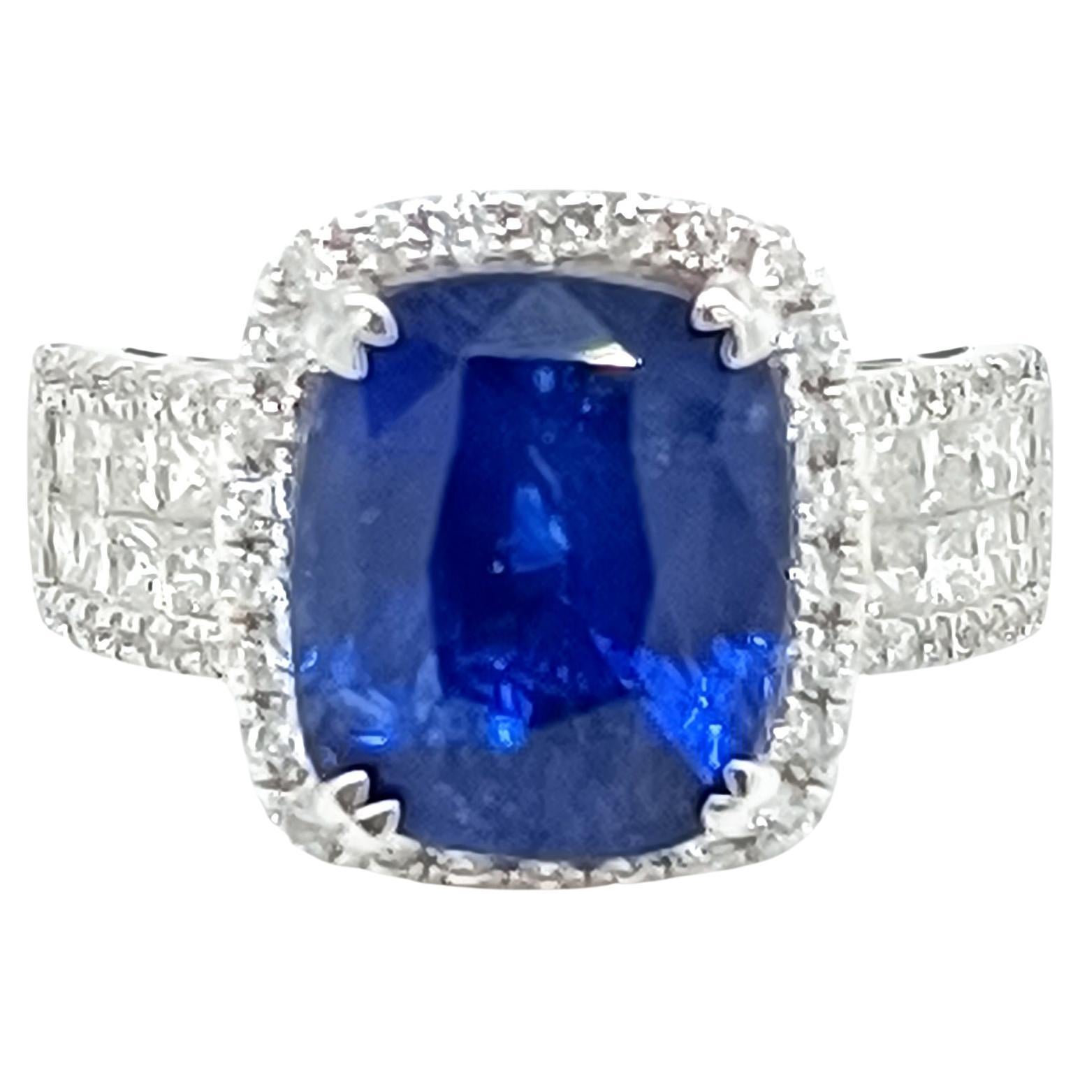 Sapphire & Diamond Ring  For Sale
