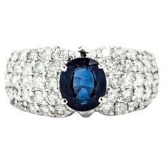 Sapphire & Diamond Ring in 900pt Platinum