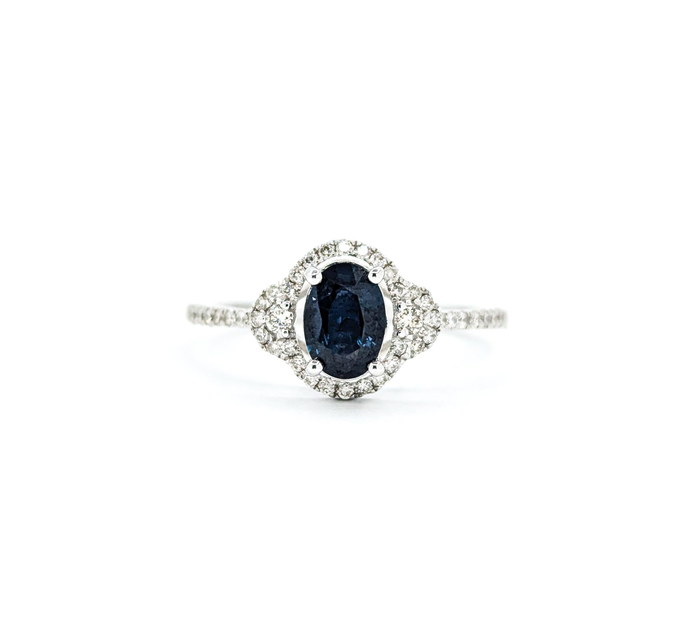 Saphir & Diamant Ring in Weißgold 6