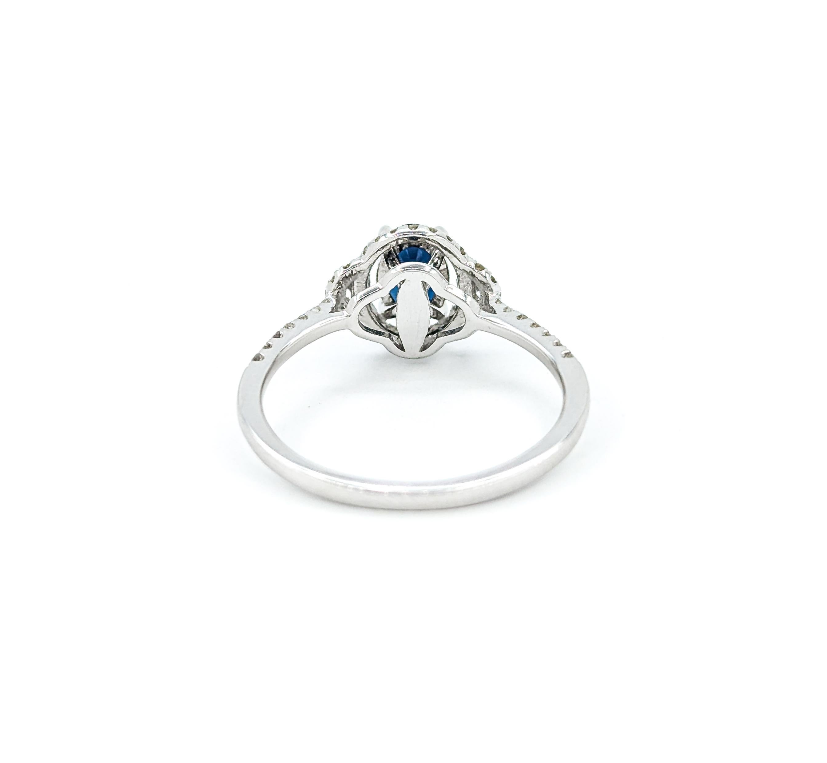 Saphir & Diamant Ring in Weißgold 1