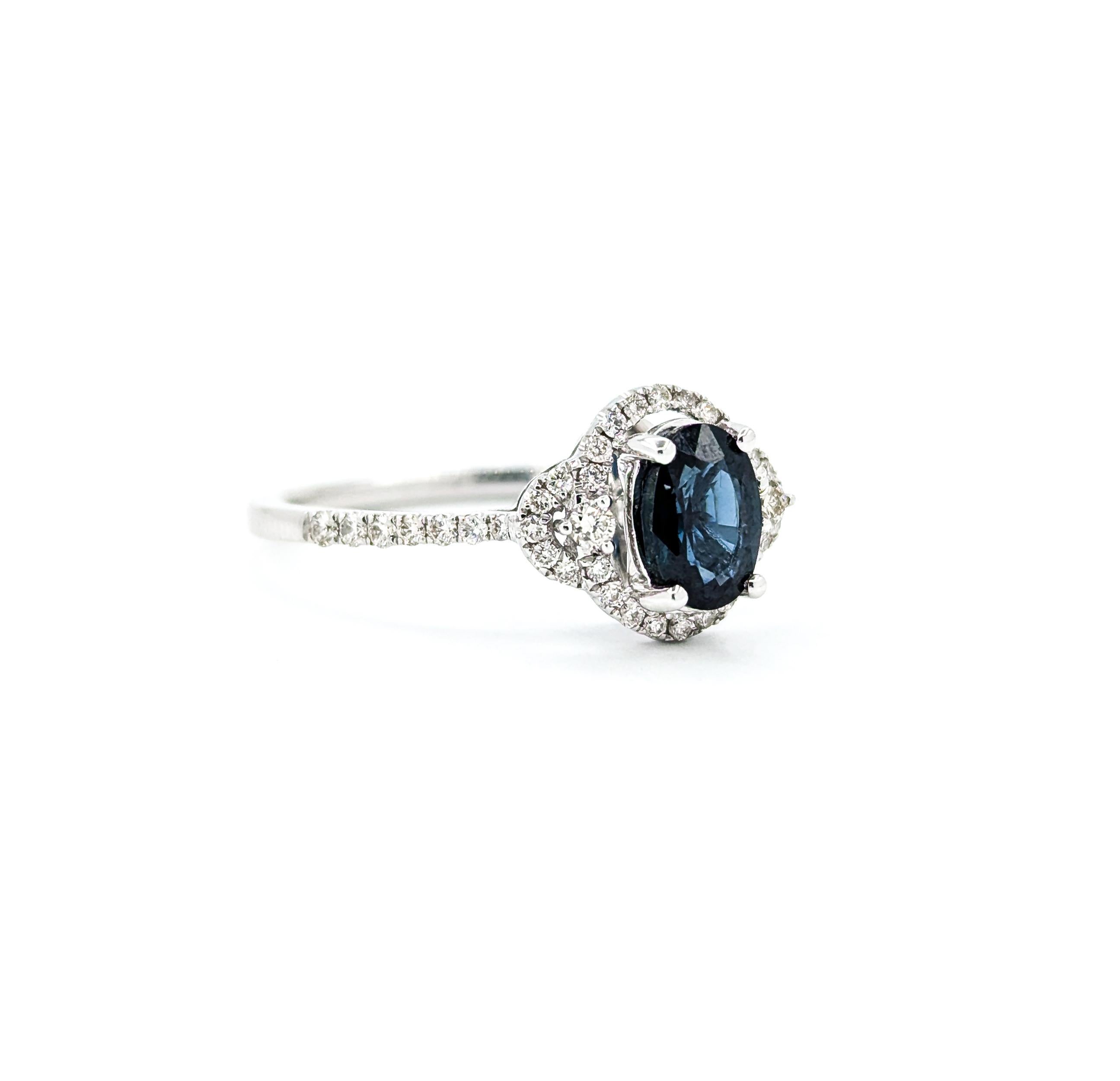 Saphir & Diamant Ring in Weißgold 3