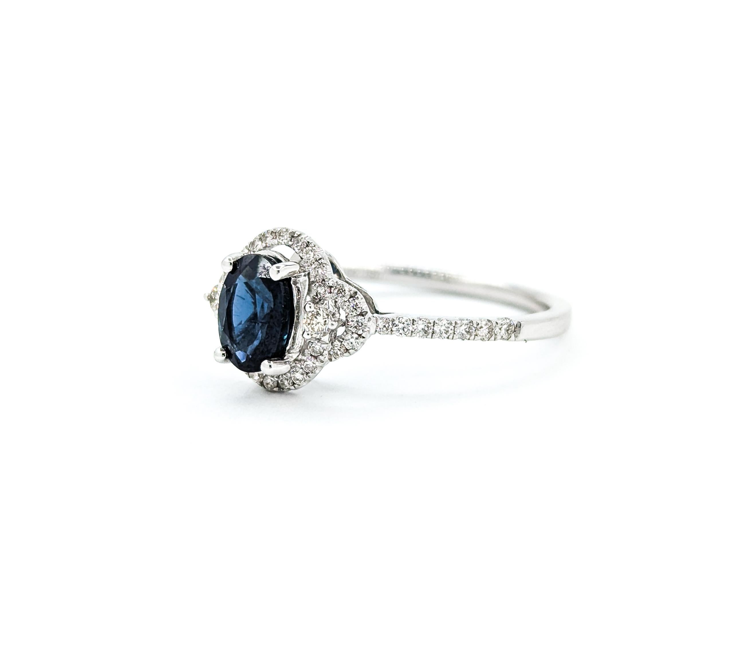 Saphir & Diamant Ring in Weißgold 4