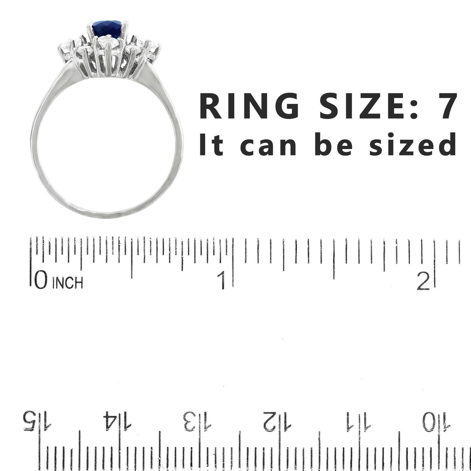 Sapphire & Diamond-Set Ring For Sale 1