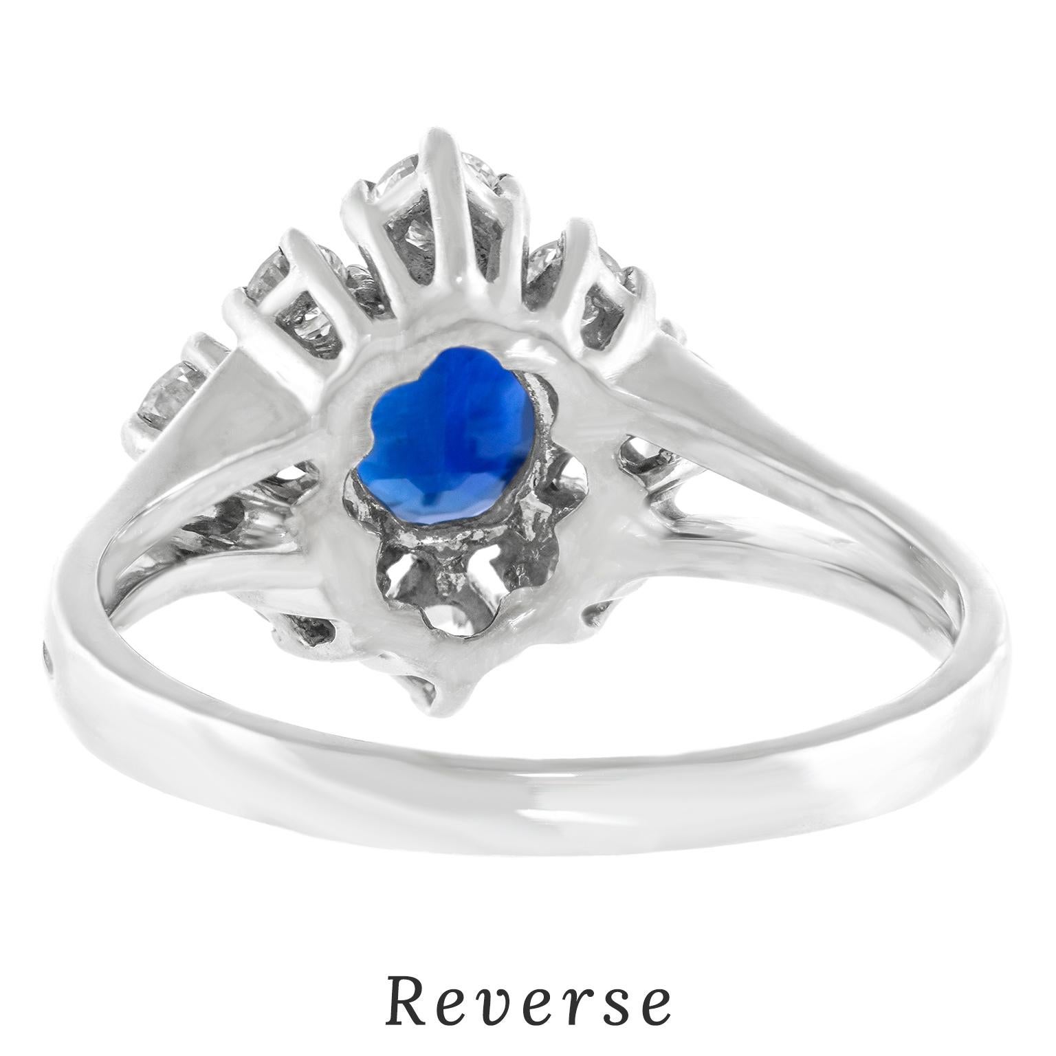 Sapphire & Diamond-Set Ring For Sale 2