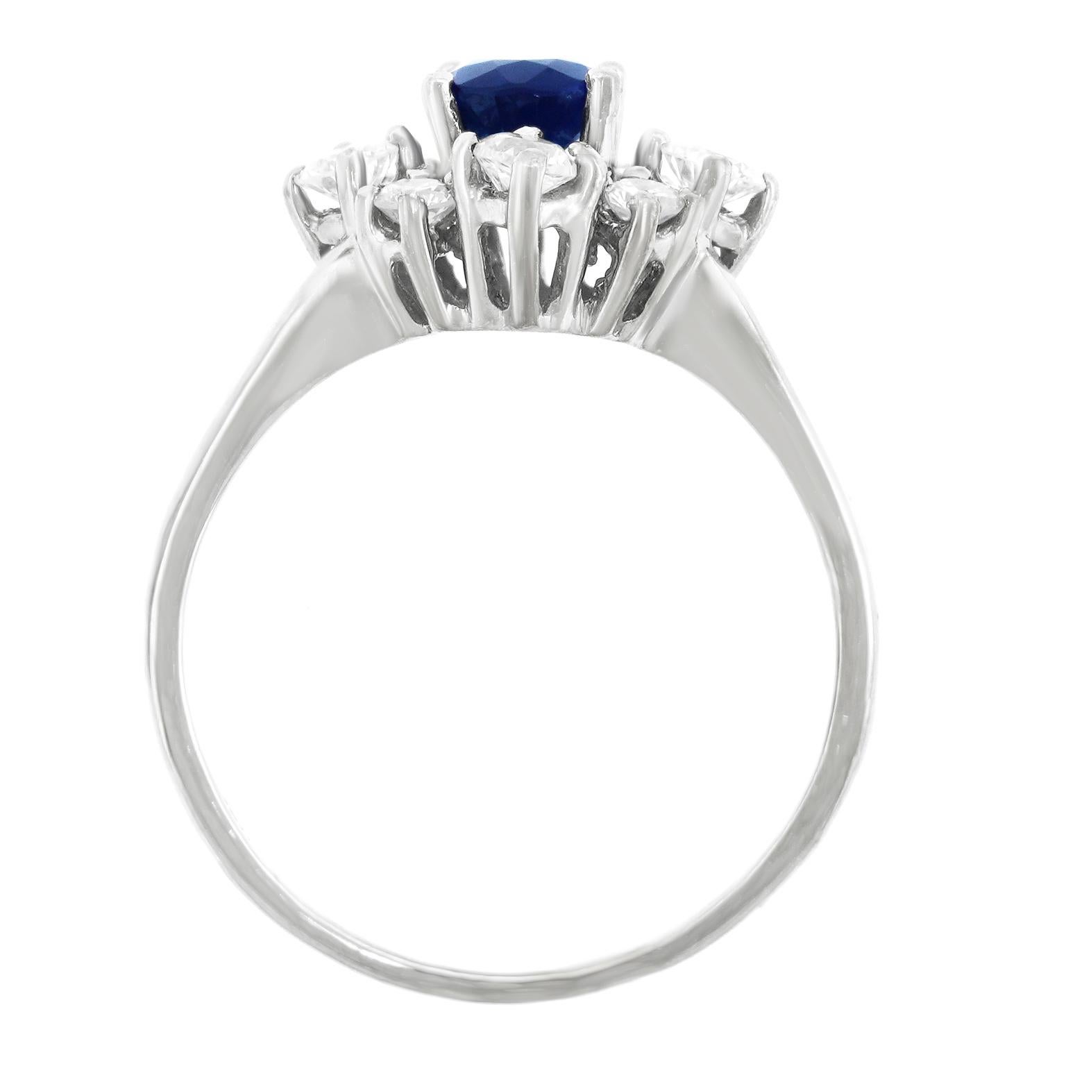 Sapphire & Diamond-Set Ring For Sale 4