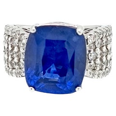 Sapphire & Diamond Signet Ring 