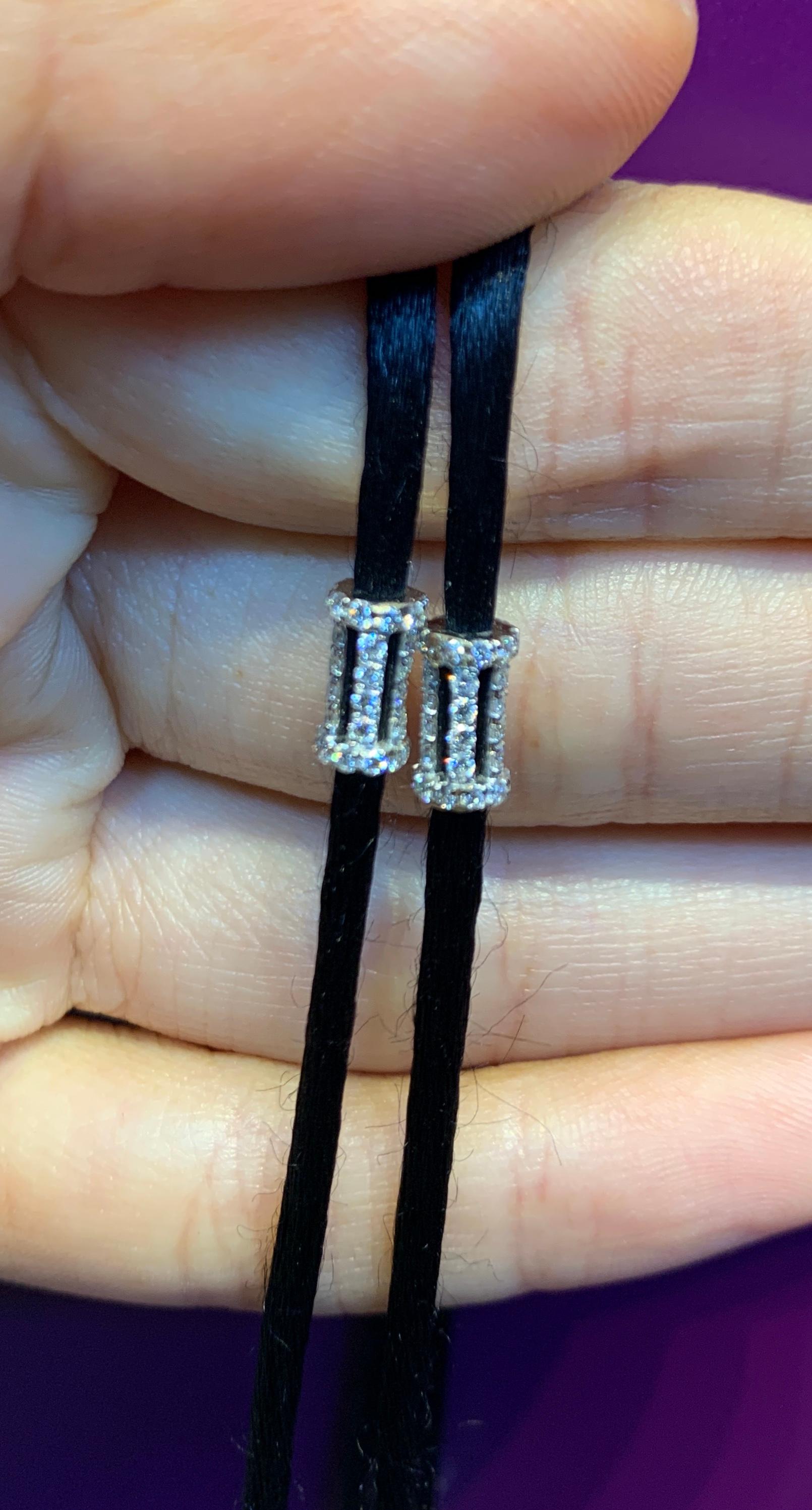 Saphir und Diamant Quastenhalsband Halskette im Angebot 1