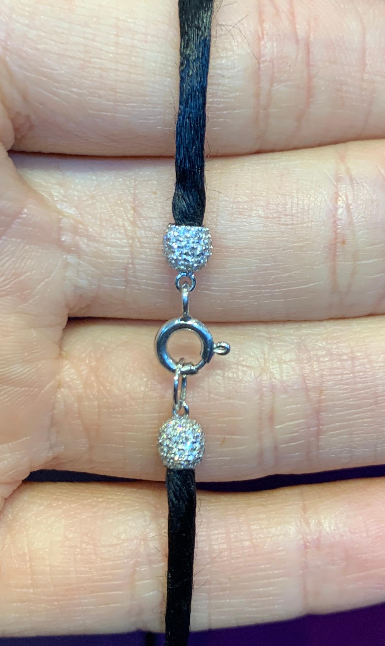 Saphir und Diamant Quastenhalsband Halskette im Angebot 2