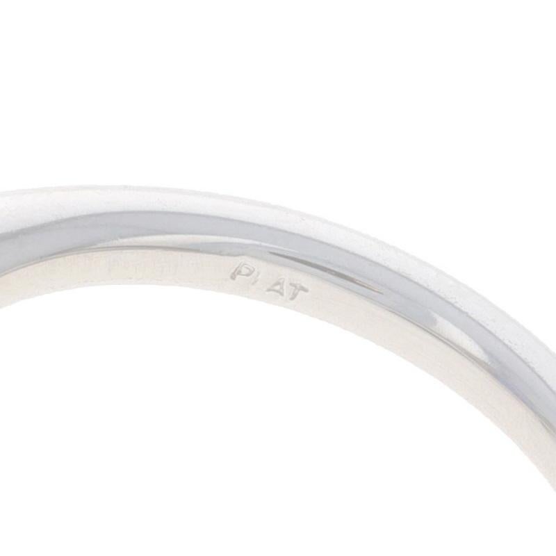 Anello di fidanzamento con zaffiro e diamante a tre pietre 950 Smeraldo 3.34ctw in vendita 1