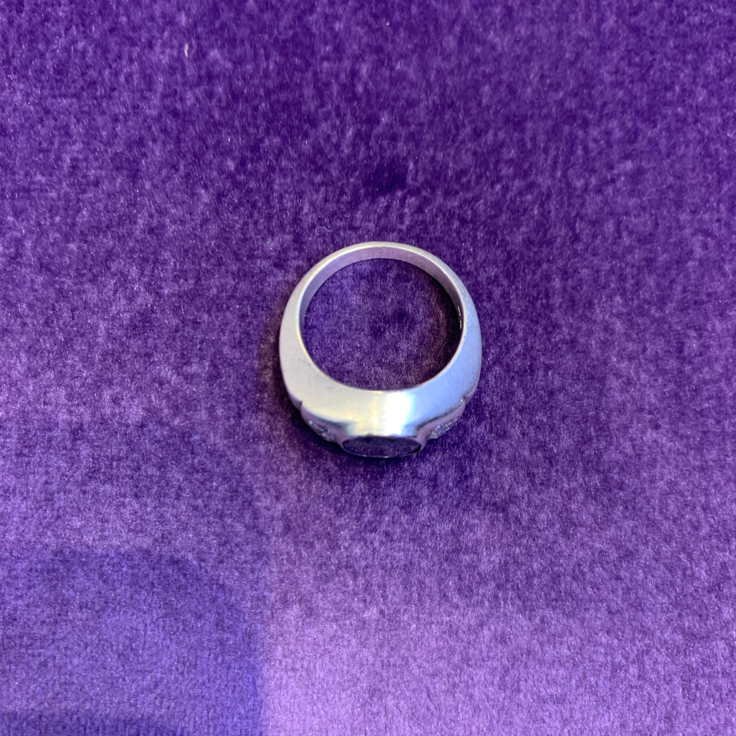 Sapphire & Diamond Three Stone Ring For Sale 1