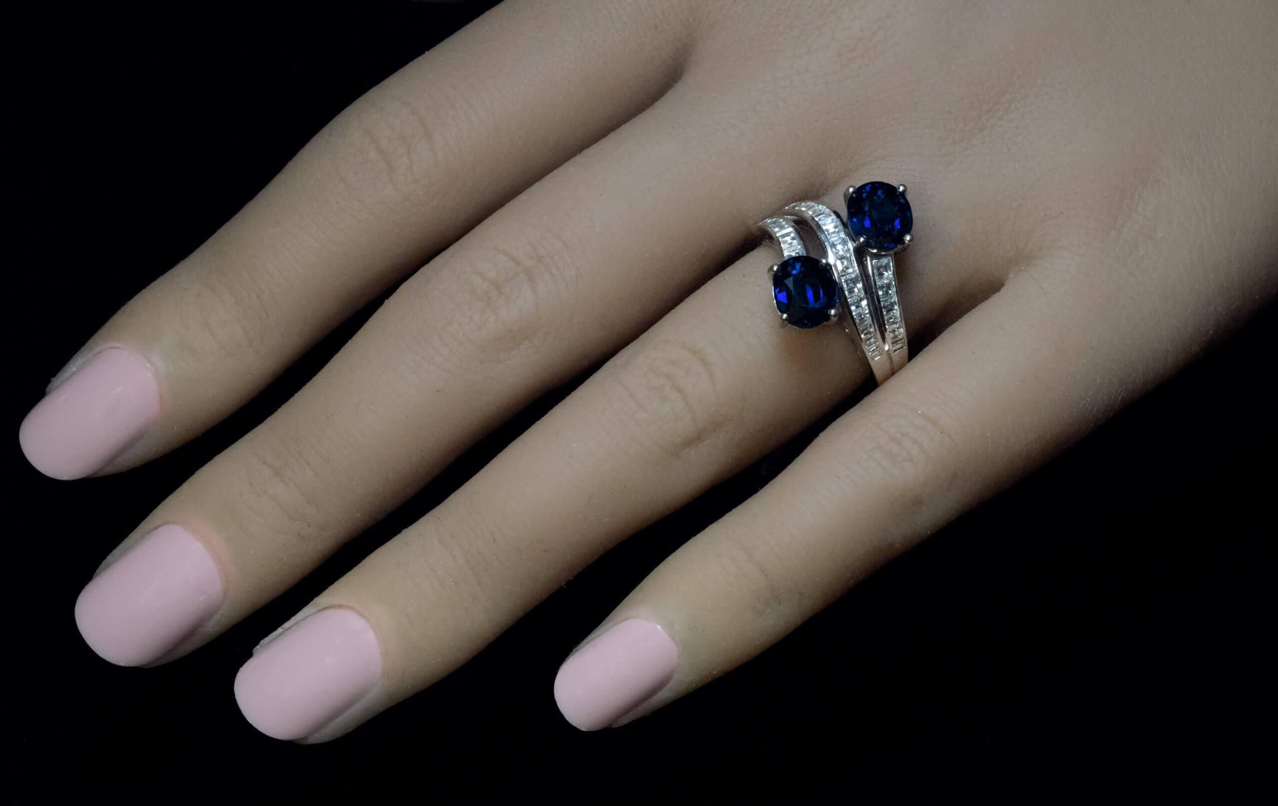 sapphire diamond ring vintage