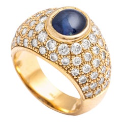 Saphir Diamant Gelbgold 18k Ring