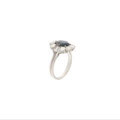 SCALA GIOIELLI 18kt White Gold Sapphire Diamond Cocktail Ring, 2.54ct