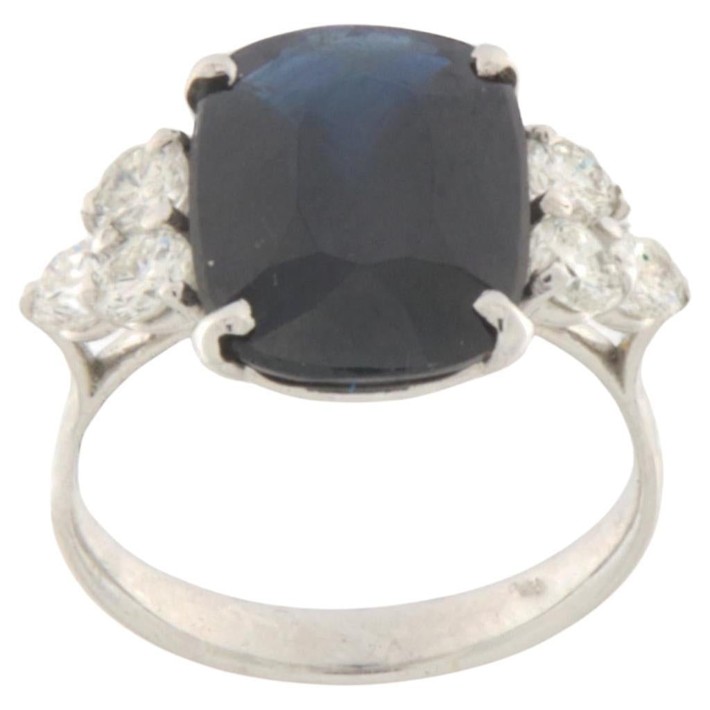 Sapphire Diamonds 18 Karat White Gold Cocktail Ring