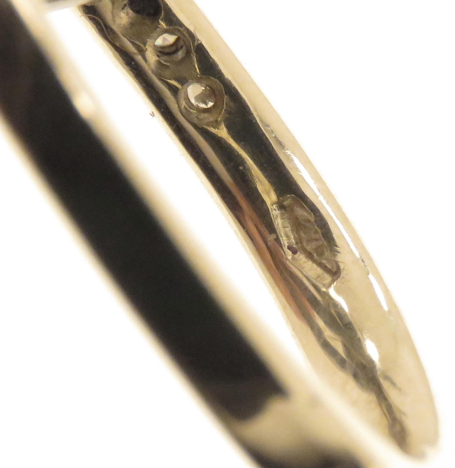 Saphir-Diamanten-Ring aus 9 Karat Weißgold im Angebot 5