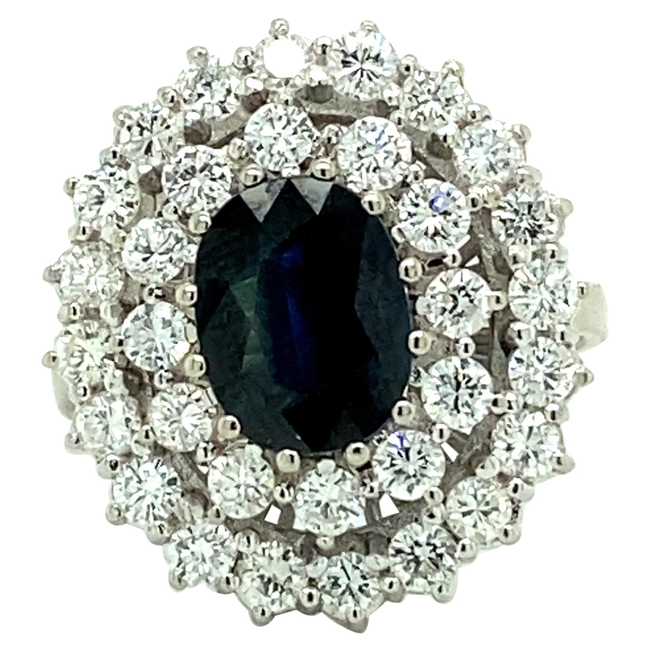 Sapphire & Diamonds Cocktail Ring