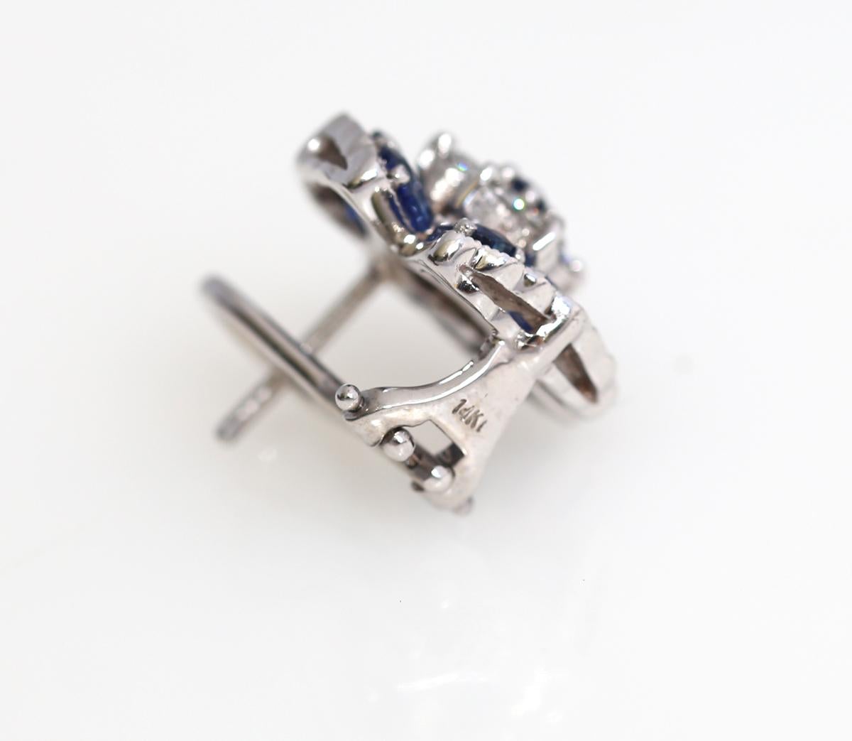 Sapphire Diamonds Pendant Earrings Chain Set, 2020 7