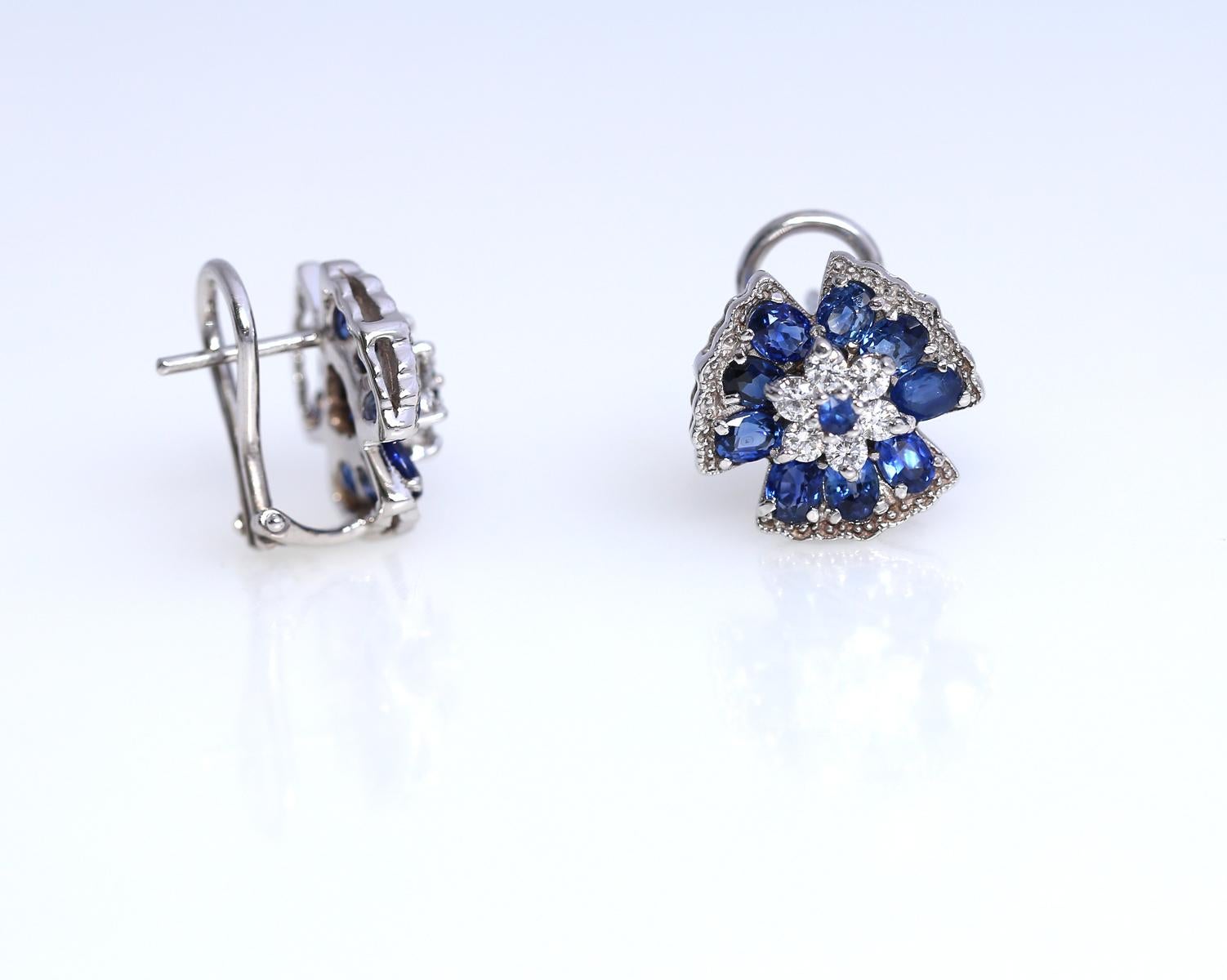 Sapphire Diamonds Pendant Earrings Chain Set, 2020 1
