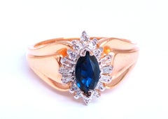 Sapphire Diamonds Standard Cathedral Ring 14kt*