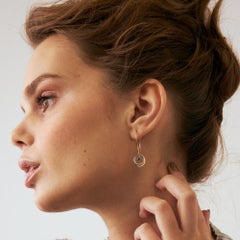 Sapphire Drop Earrings in 14K Solid Yellow Gold