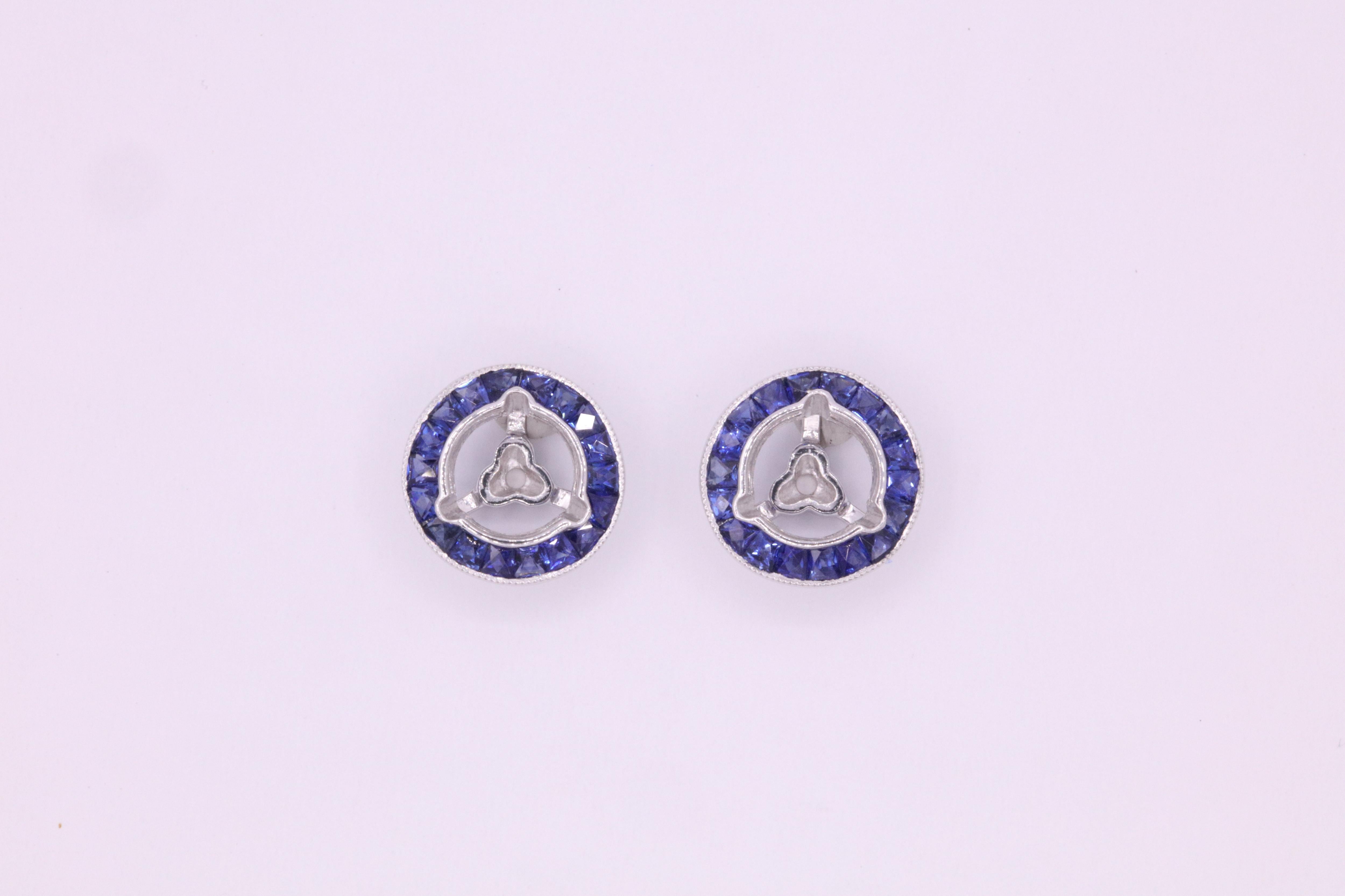 blue sapphire earring jackets