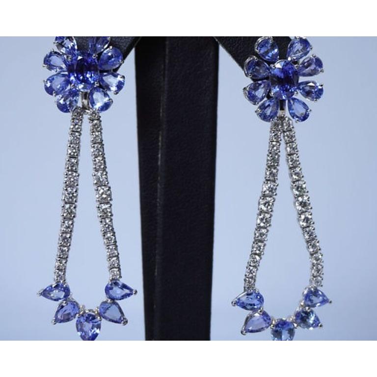 Mixed Cut Sapphire Earrings 16.23 CTS For Sale