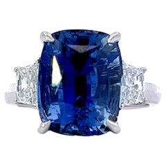 Anello di diamanti Eleg con zaffiro