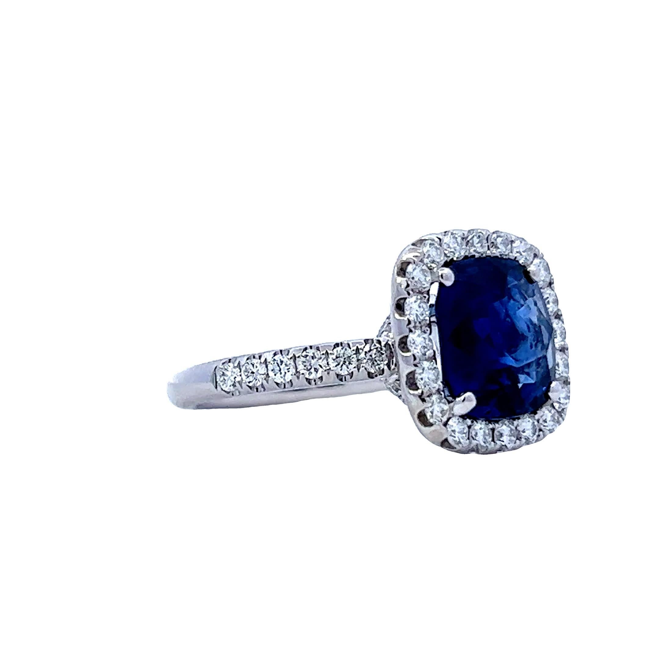 Introducing our exquisite Blue Sapphire and Diamond Ring – an absolute marvel crafted to captivate hearts and steal every gaze! This enchanting piece combines the resplendent beauty of a genuine blue sapphire with the timeless elegance of shimmering