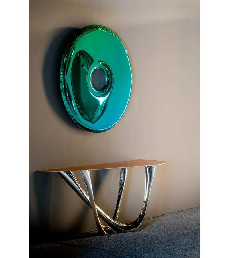 Sapphire Emerald Rondo 150 Wall Mirror by Zieta For Sale 4