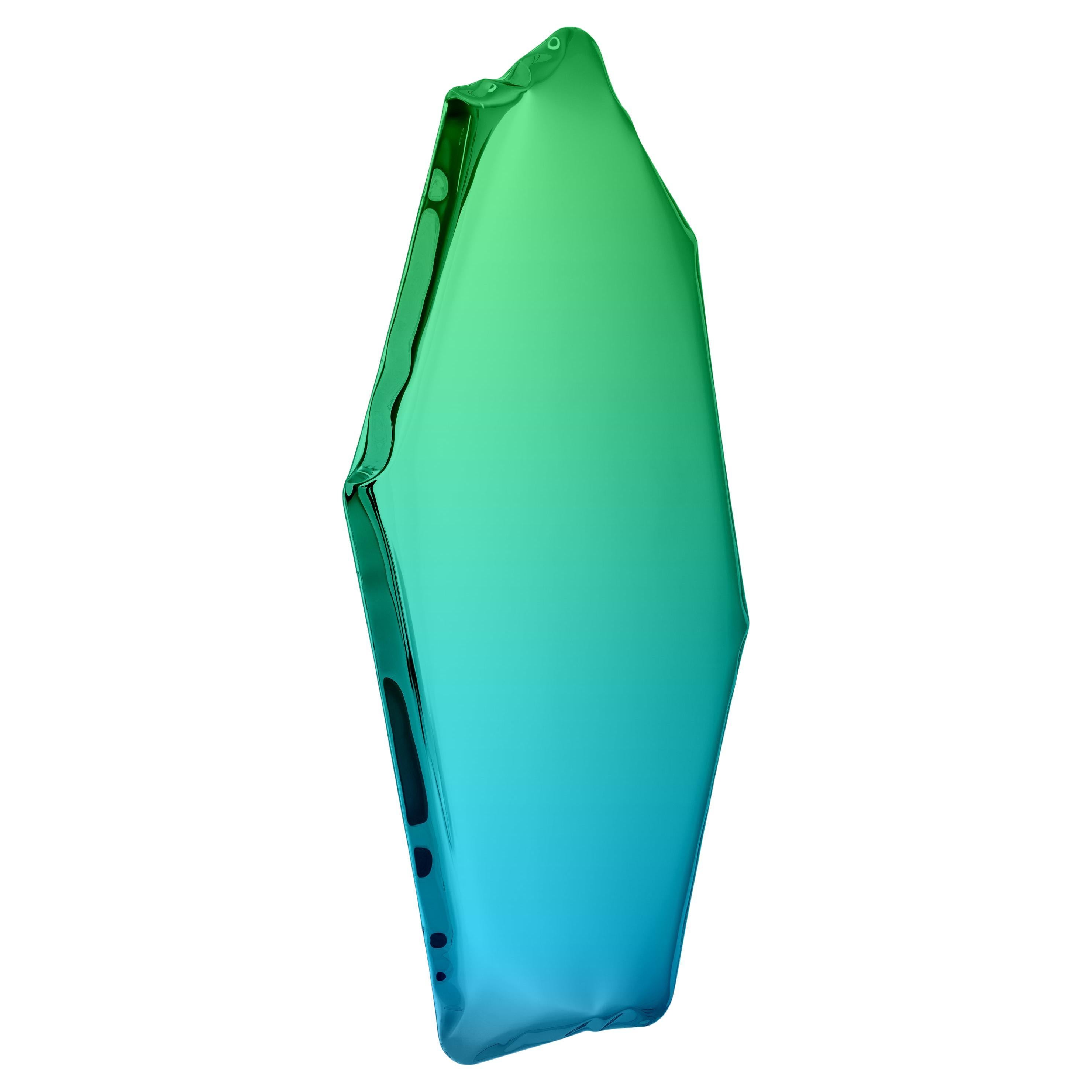 Sapphire Emerald Tafla C4 Sculptural Wall Mirror by Zieta
