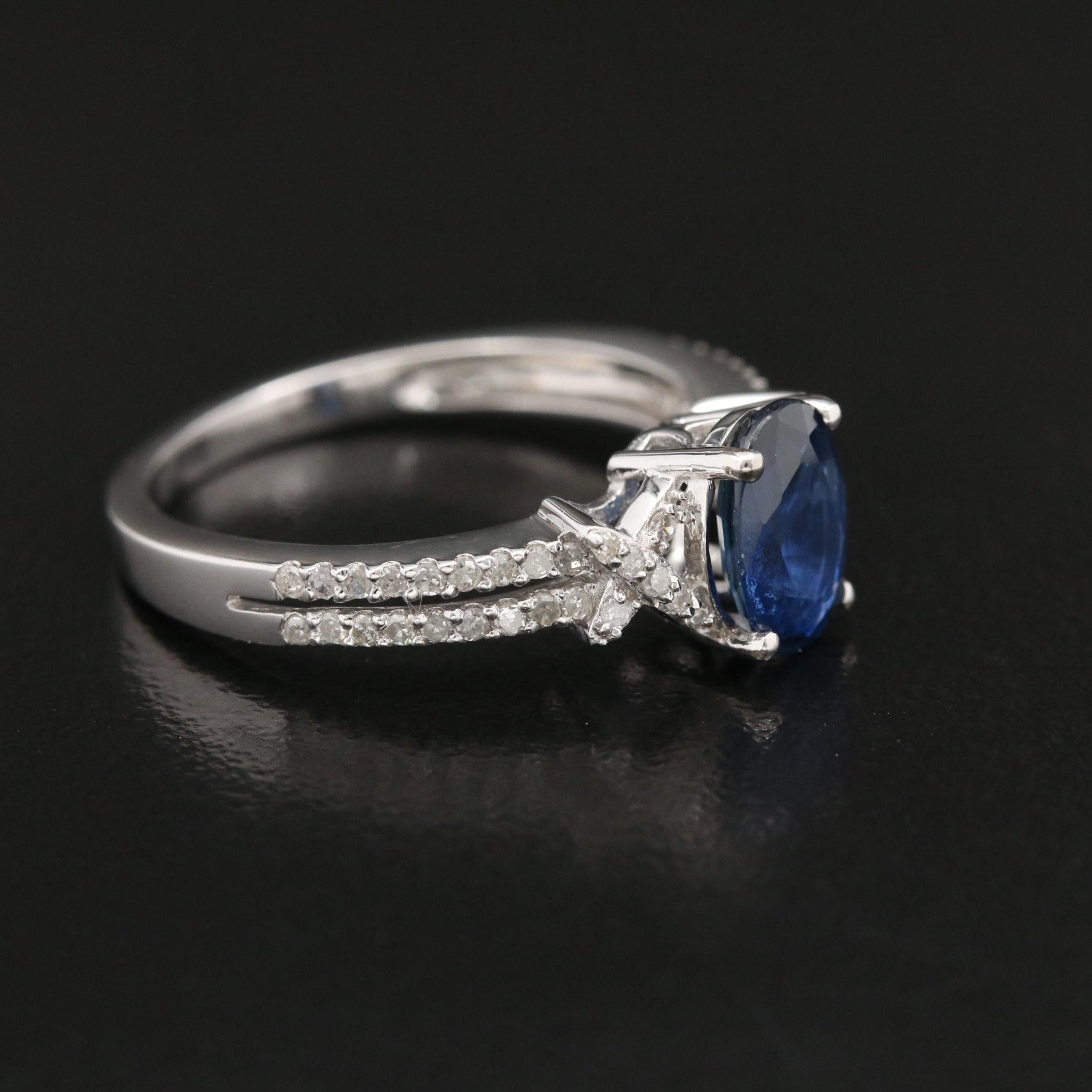 For Sale:  Sapphire Engagement Ring, Natural Sapphire Wedding Ring 3