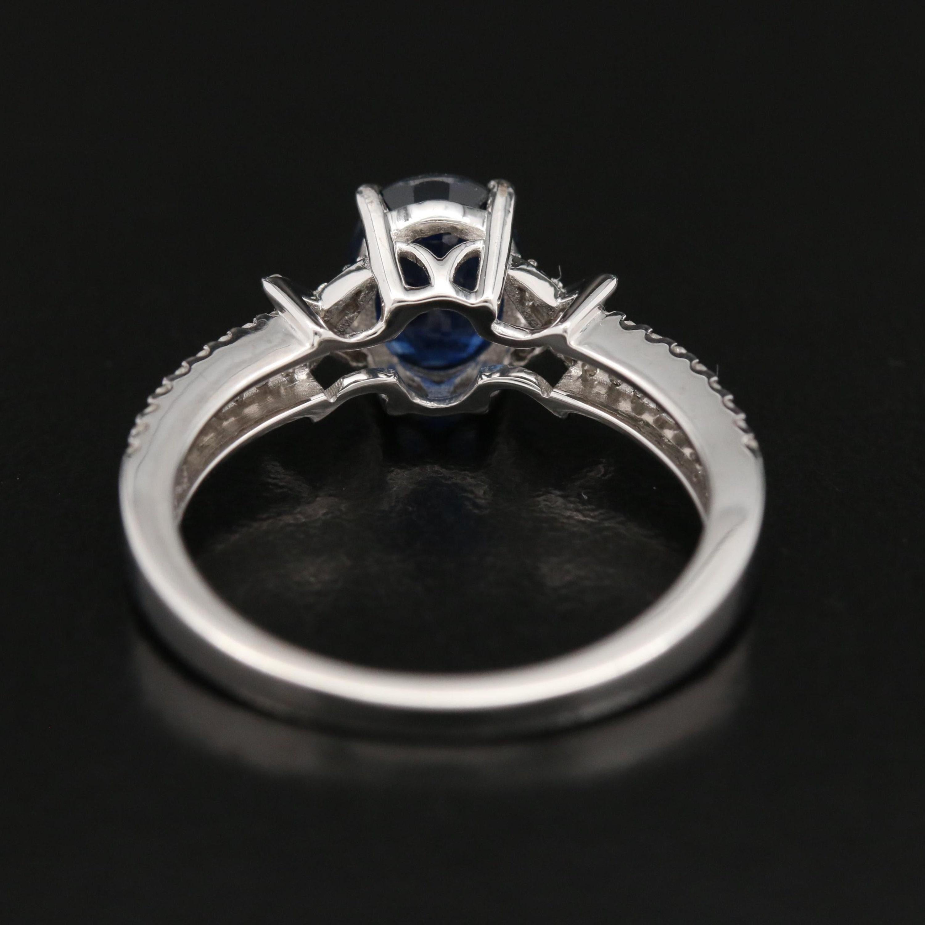 For Sale:  Sapphire Engagement Ring, Natural Sapphire Wedding Ring 4