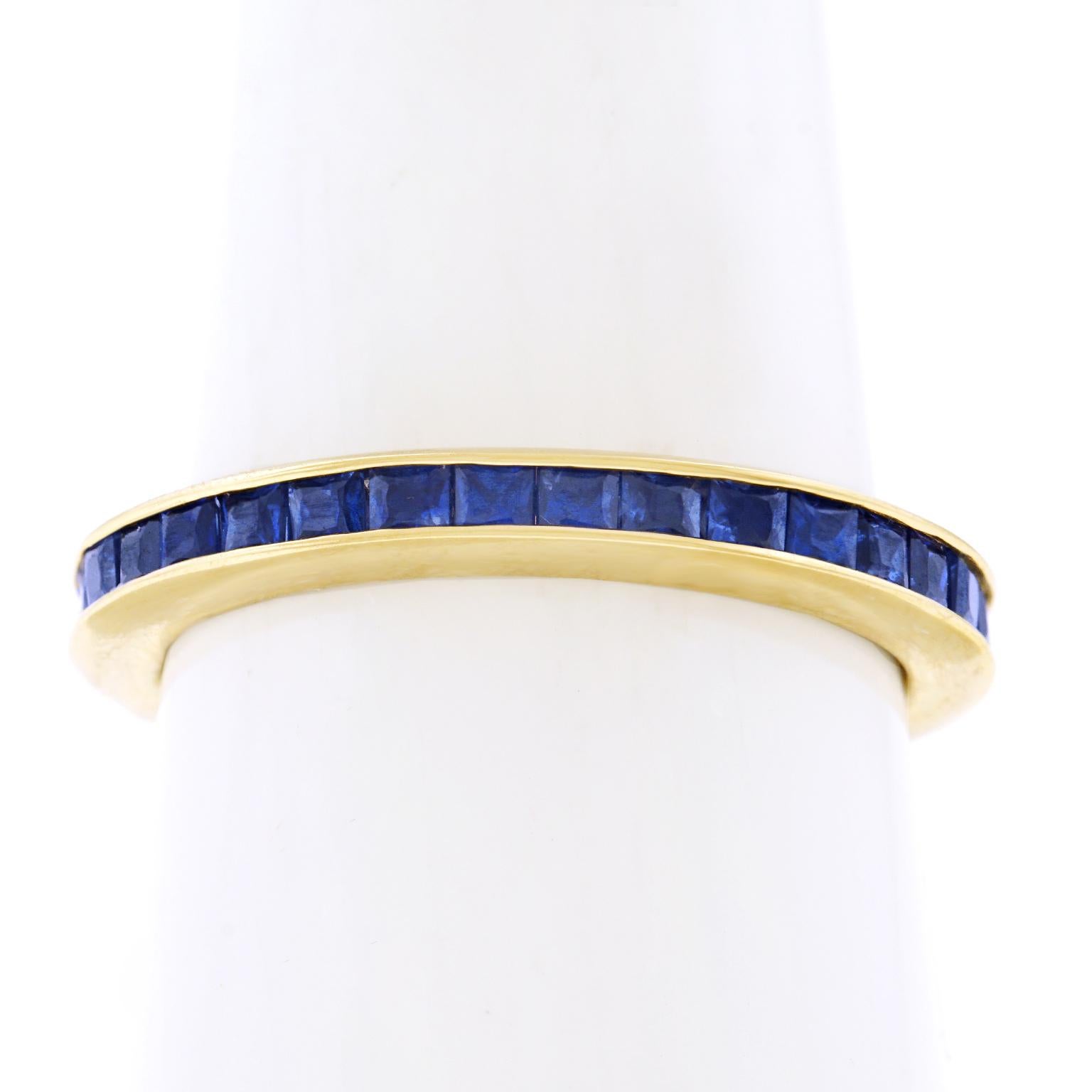 Sapphire Eternity Band Set in Gold In Excellent Condition In Litchfield, CT