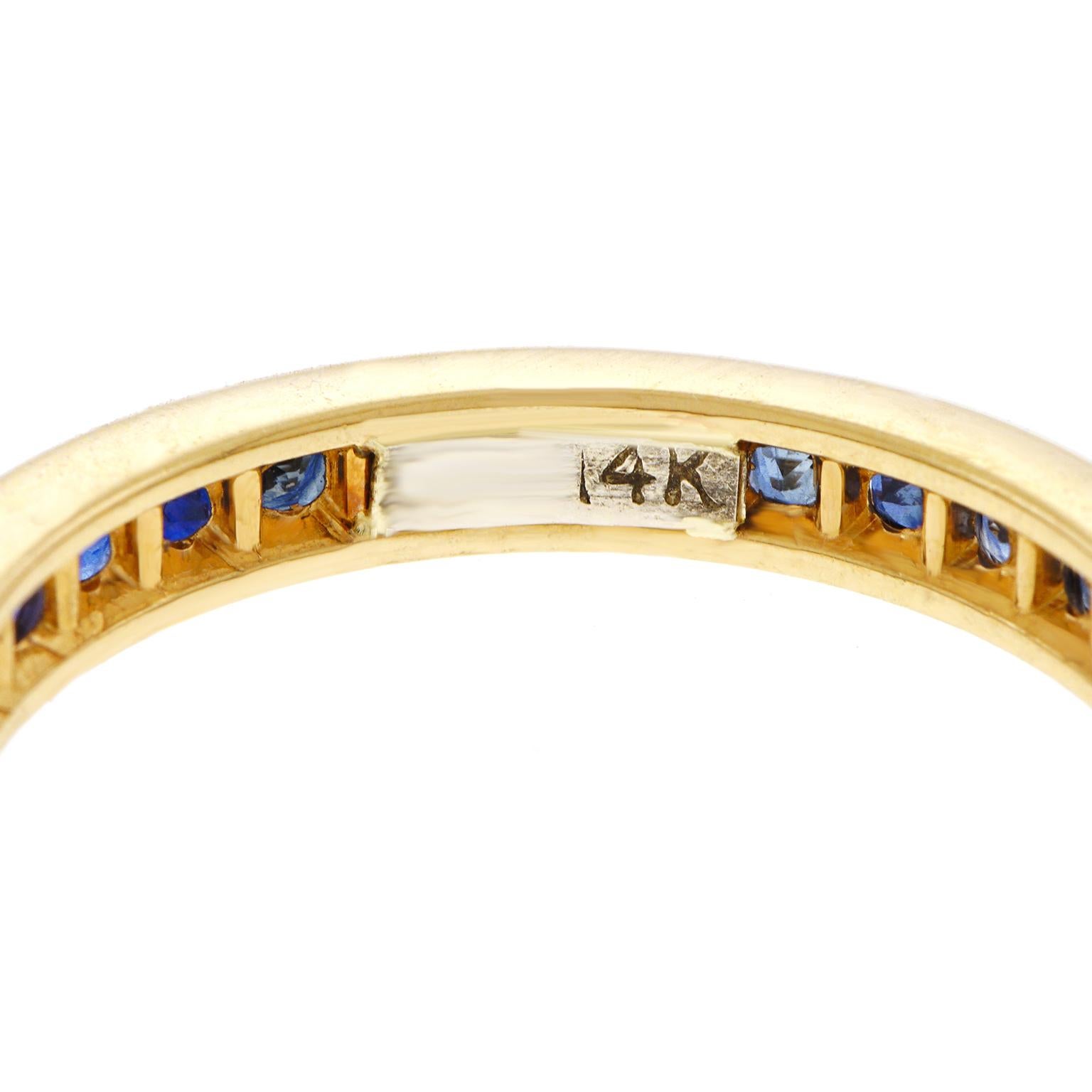 Sapphire Eternity Band Set in Gold 1