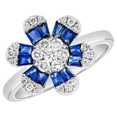Rainbow Sapphire Octagon Ring 14K Gold For Sale at 1stDibs