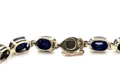 Sapphire Gemstone Tennis Bracelet 20 Carat 14K September Birthstone 20ct