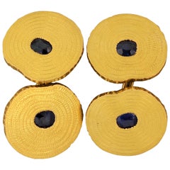 Sapphire Gold Cufflinks