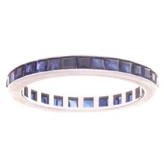 Sapphire Gold Eternity Band