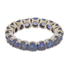 Sapphire Gold Eternity Band Ring