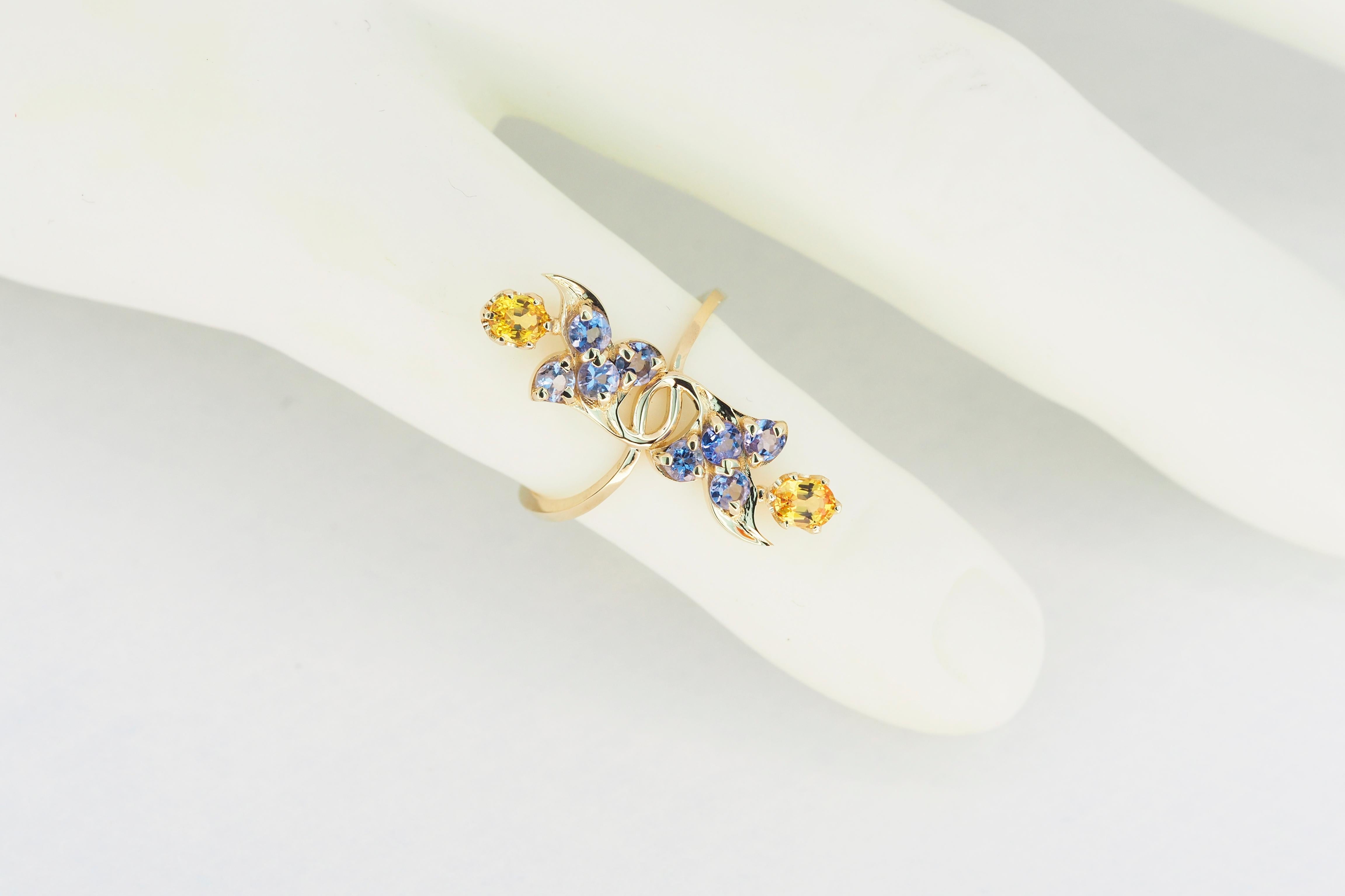 Sapphire gold ring.  For Sale 1