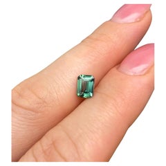 Sapphire Green 1.21Ct natural Unheated gemstone, Octagon cut, Certificate AGL