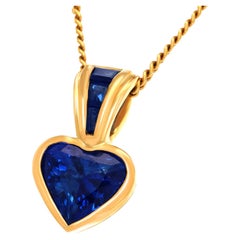 Sapphire Heart Pendant