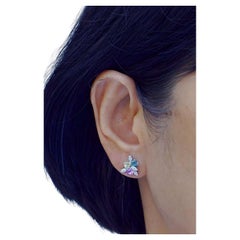 Sapphire heart shape earrings