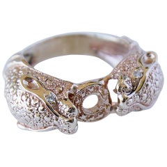 Sapphire Jaguar Head Ring