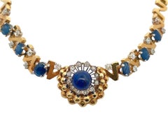Collar de zafiro lapislázuli y diamantes