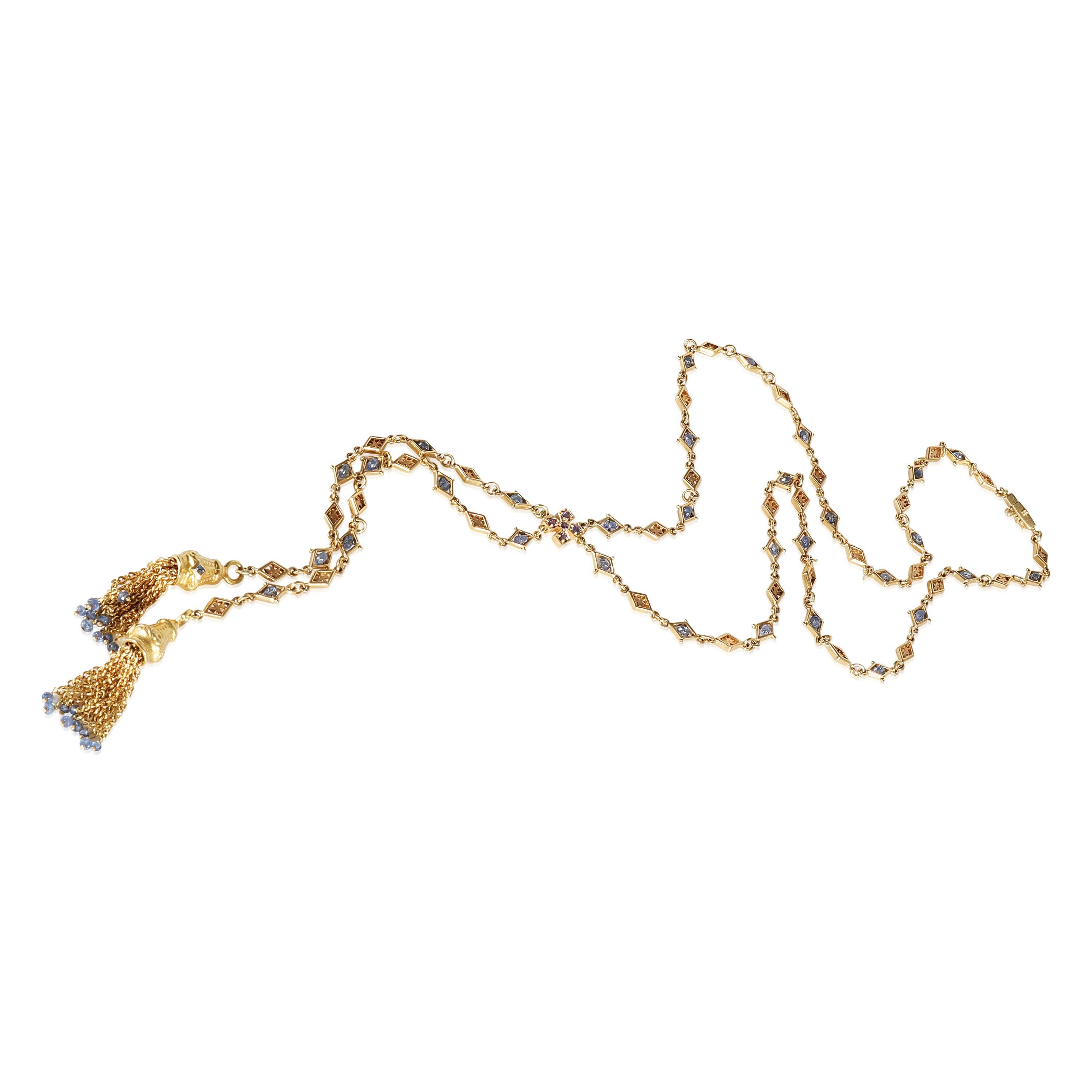 Sapphire Lariat Necklace in 18k Yellow Gold

PRIMARY DETAILS
SKU: 122940
Listing Title: Sapphire Lariat Necklace in 18k Yellow Gold
Condition Description: Retails for 9995 USD. In excellent condition. Chain is 25 inches in length.
Metal Type: Yellow