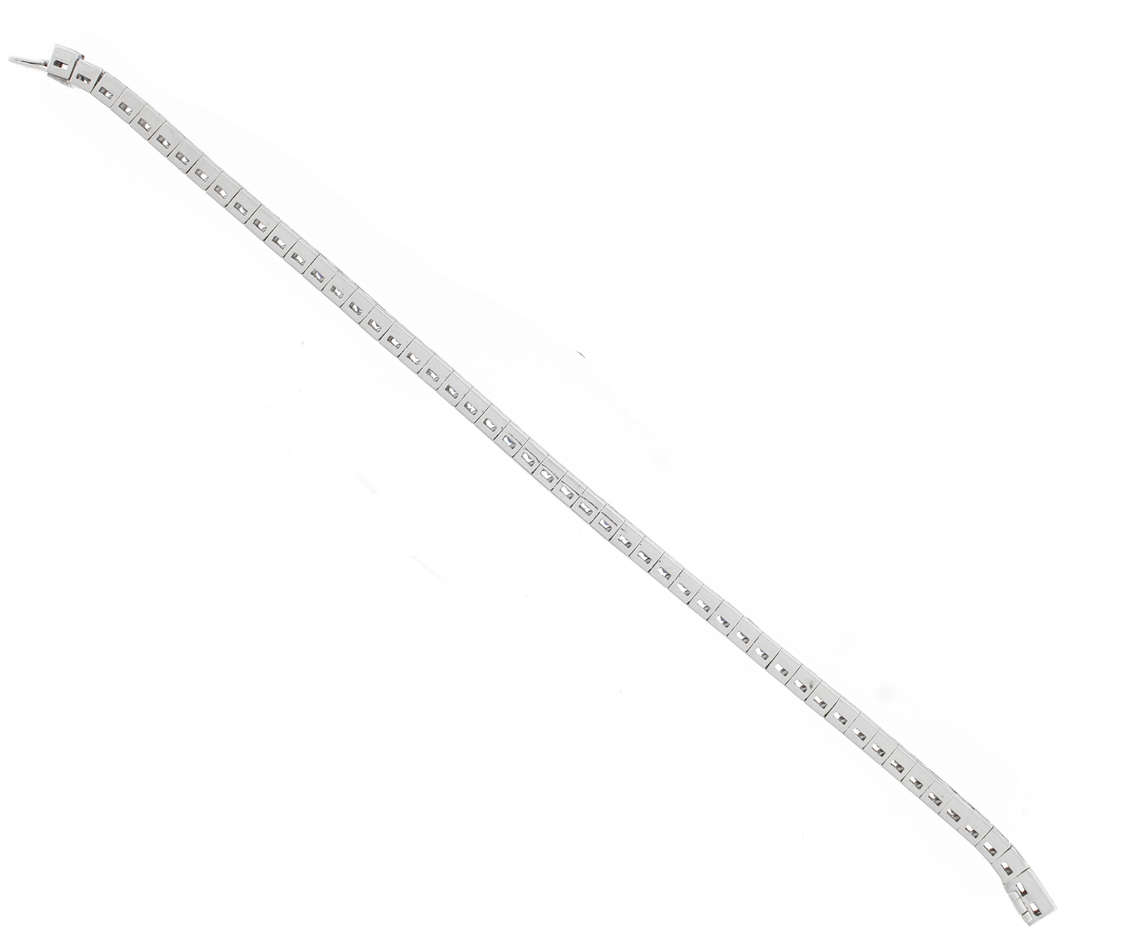 Armband mit Saphir-Linien (Carréeschliff)