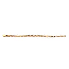 Sapphire Line Bracelet in 18K Yellow Gold - '80s