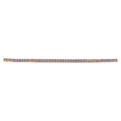 Sapphire Line Armband aus 18K Gelbgold - 80er Jahre
