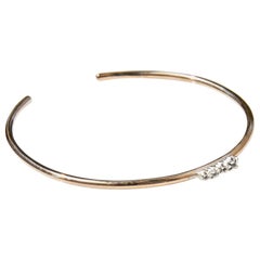 Bracelet jonc d'amour en bronze de style victorien J Dauphin avec saphirs